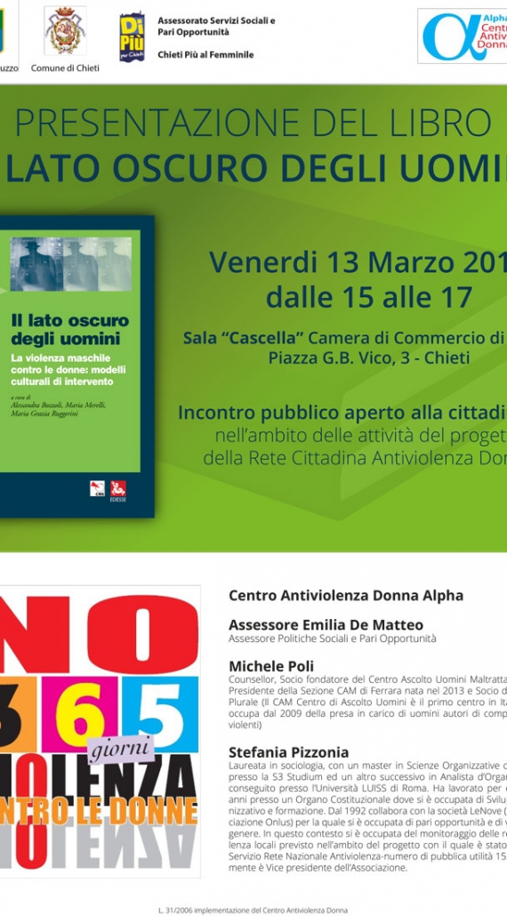 Presentazione libro “il lato oscuro degli uomini”